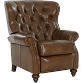 Writer's Chair Manual Recliner in Wenlock Tawny Top Grain Leather